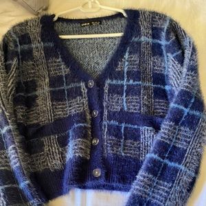 Plaid fluffy cardigan!!